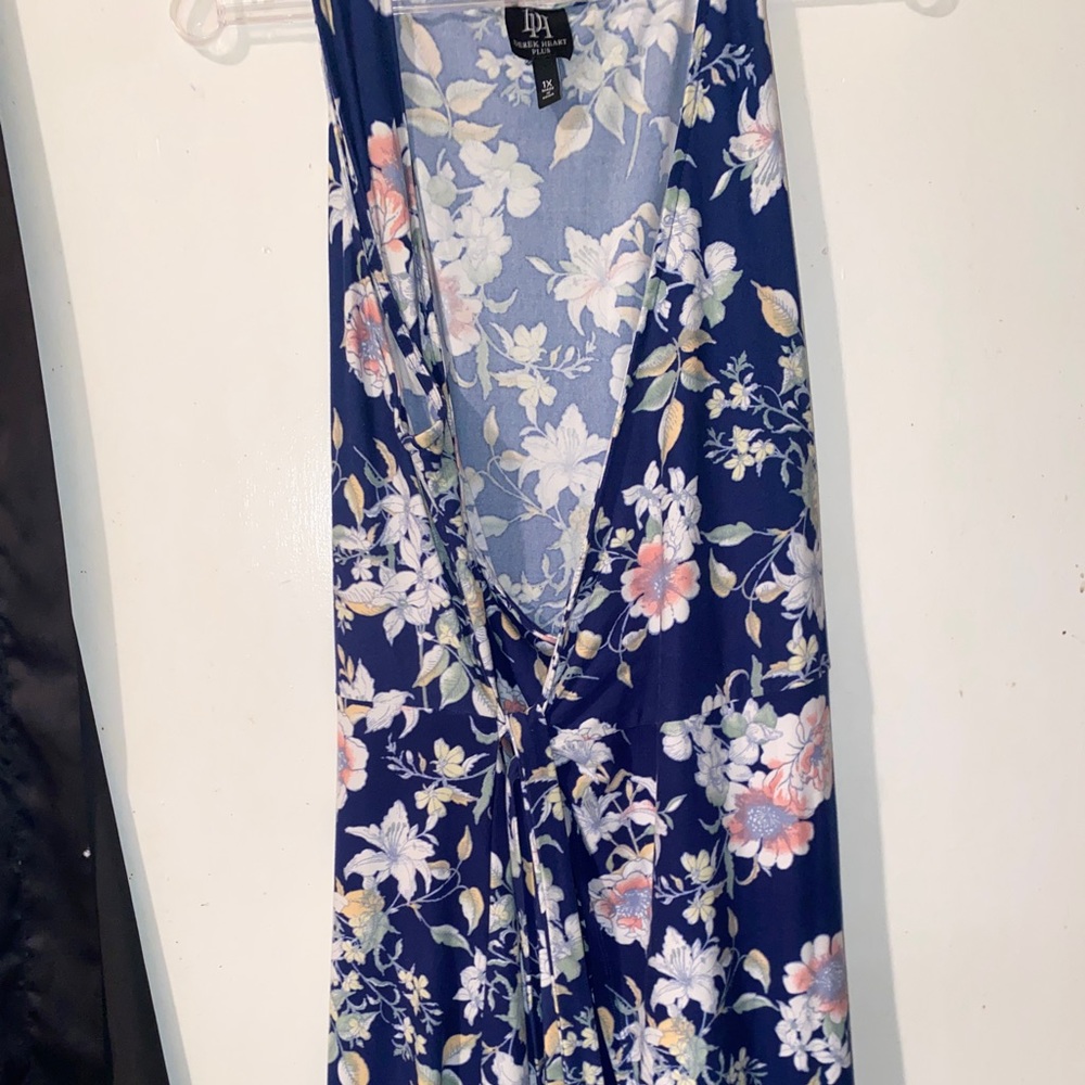 1X floral maxi dress